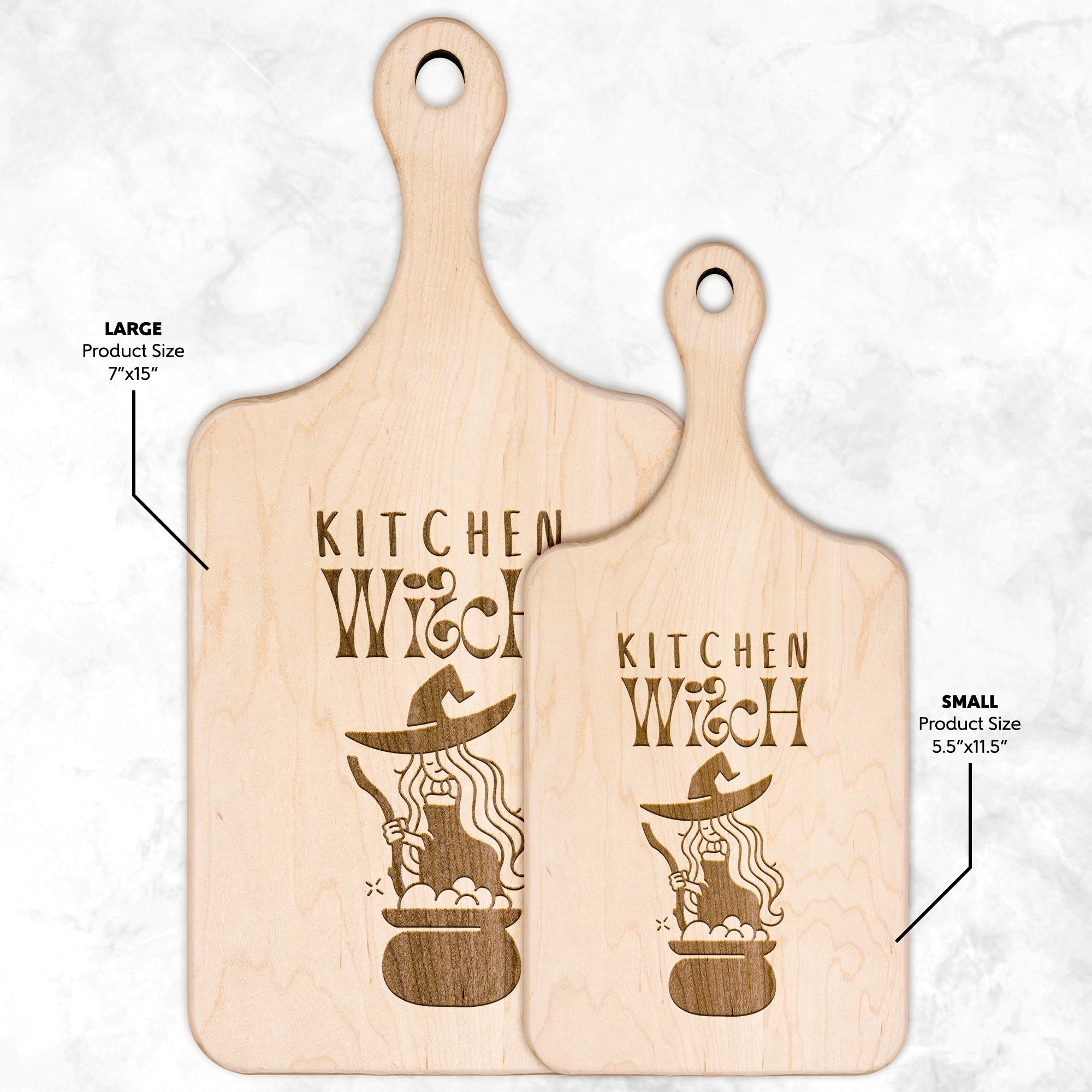 Kitchen Witch Hardwood Cutting Board - Image 5