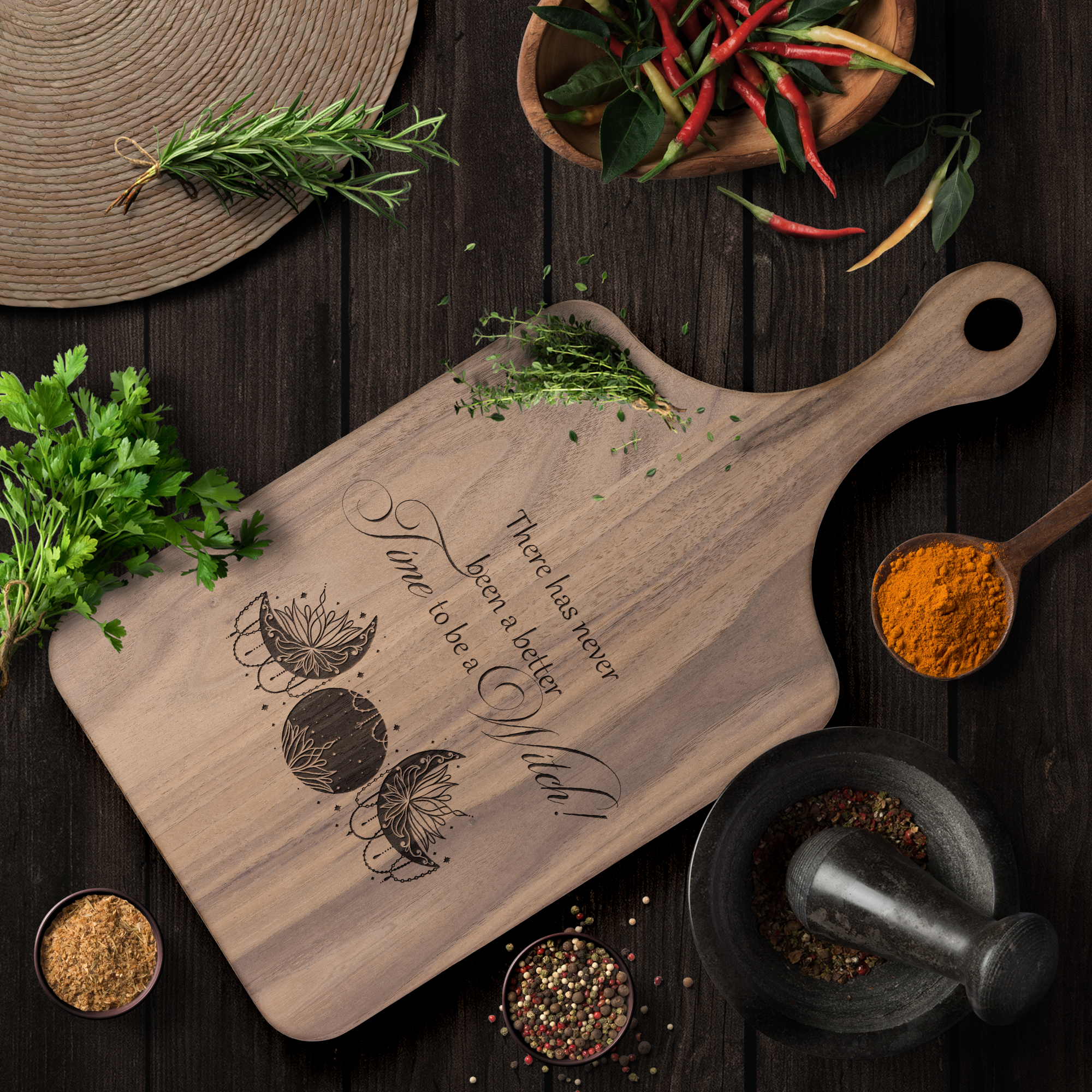 There Has Never Been A Better Time To Be A Witch Hardwood Cutting Board
