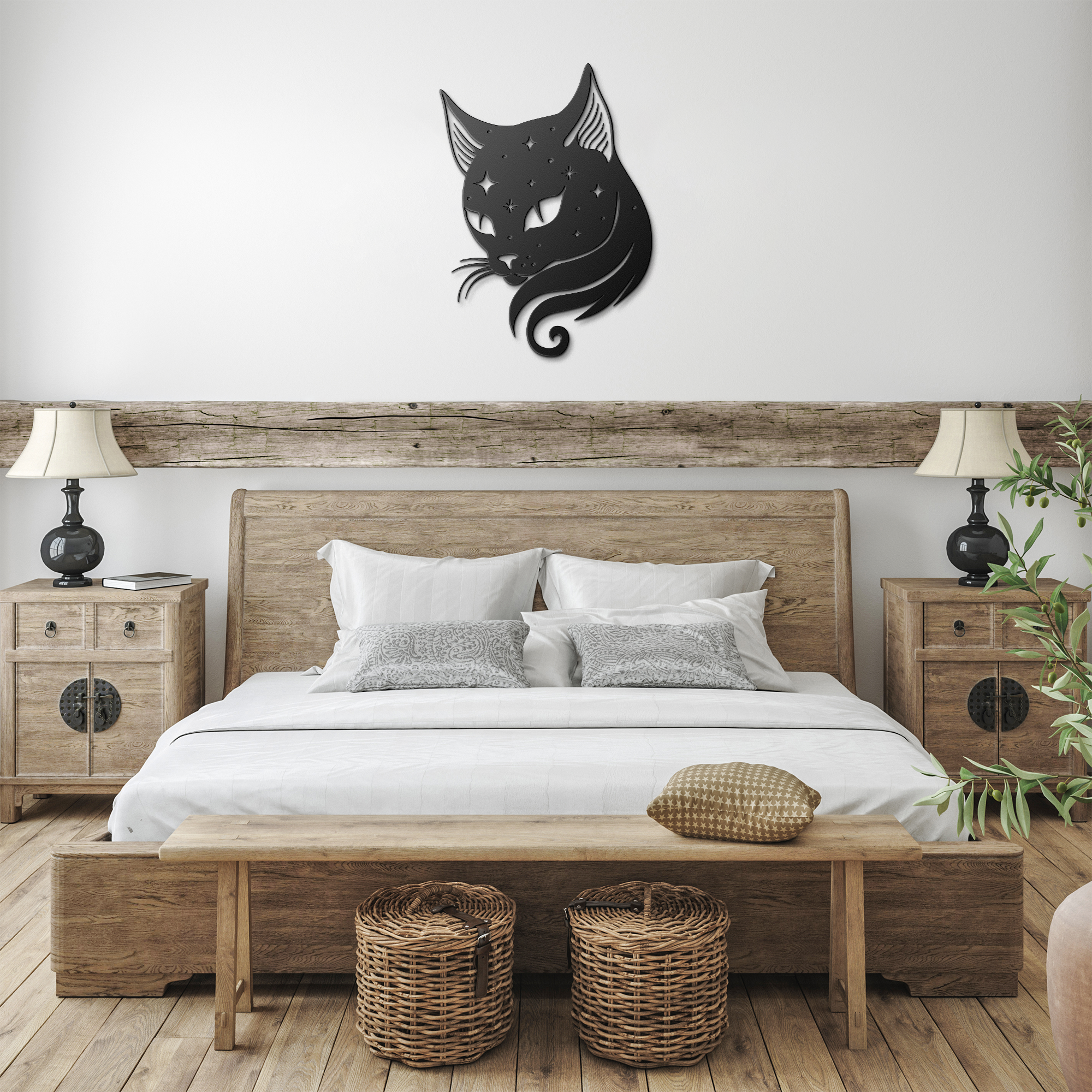 Magickal Cat Metal Wall Art | Mystic | Witch | Magic