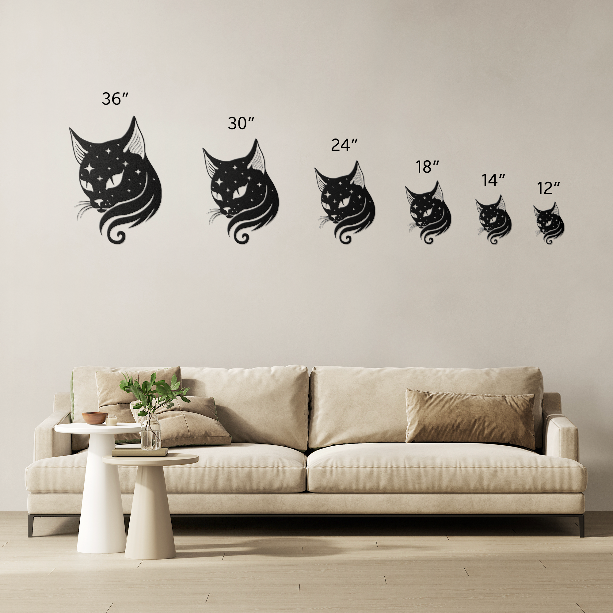 Magickal Cat Metal Wall Art | Mystic | Witch | Magic - Image 4