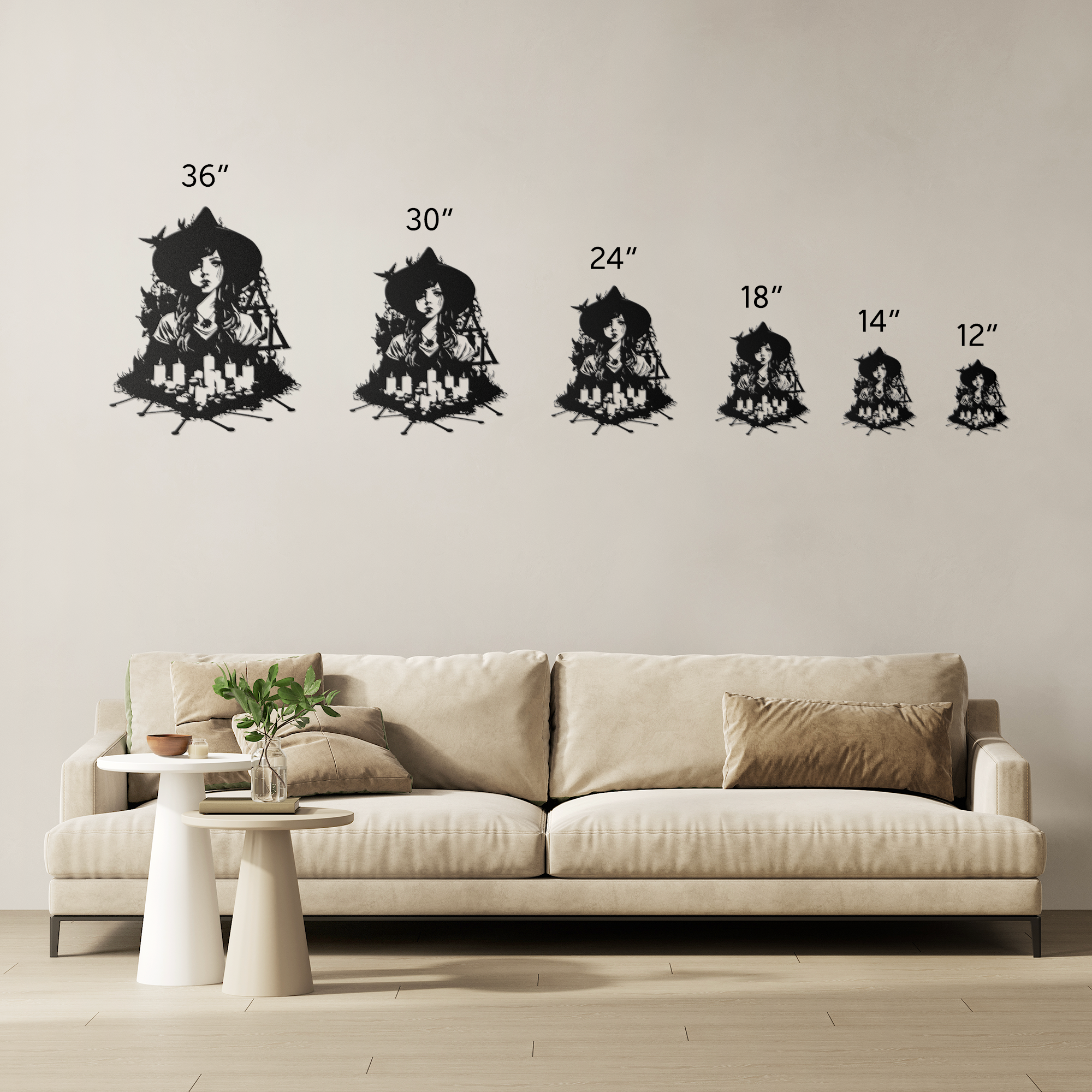 Ritual Altar Witch Metal Wall Art - Image 4