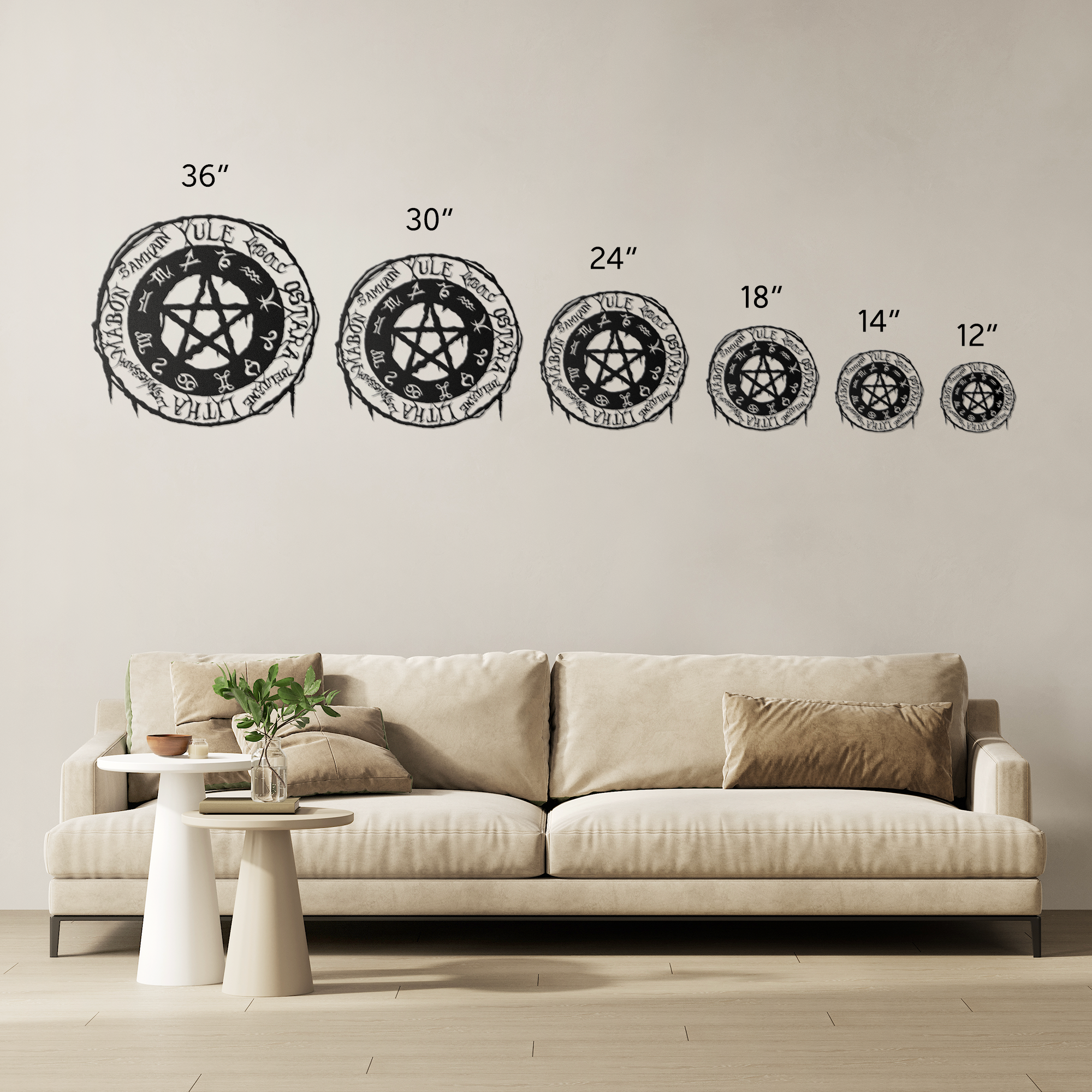 Wheel of the Year Metal Wall Art | Pagan - Image 4