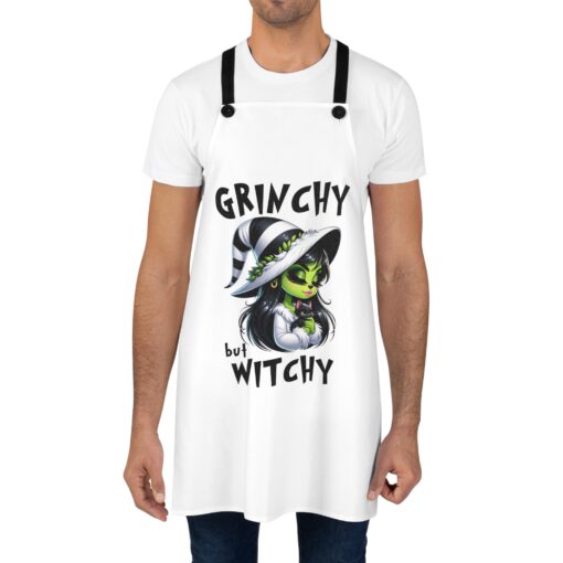 GRINCHY but WITCHY Apron | witch | witchcraft | Kitchen Witch | Grinch | Christmas | Witchmas - Image 4