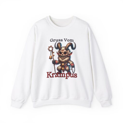 Gruss Vom Krampus White Crewneck Sweatshirt | Sabbat | Yule | Christmas | Krampus | Witchmas