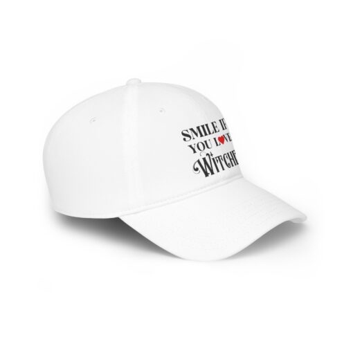 Smile If You Love Witches Low Profile Baseball Cap - Image 3