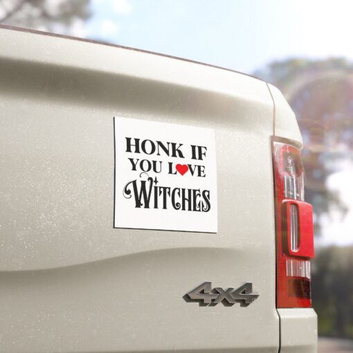 Honk If You Love Witches Car Magnet - Image 3